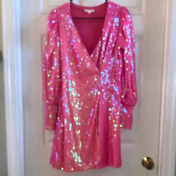 Gianni Bini Pink Sequin Fun Birthday Party Dress NWoTs - Picture 3 of 15